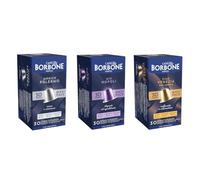Caffè Borbone Tasting Kit of 90 Aluminium Coffee Capsules (3 Packs of 30) - 30 Mia Napoli, 30 Ciao Venezia, 30 Magica Palermo - Compatible With Nespresso® Coffee Machines for Domestic Use*