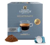 Caffè Garibaldi Gran Decaffeinated Espresso Pods, Italian Roast Coffee, Decaf Capsules Compatible with Nespresso Original Line Machines, Nitrogen Flushed, Intense & Rich Aroma - Decaffeinate 50 C