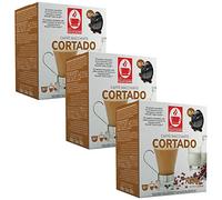 Caffè Tiziano Bonini Coffee Pods, Dolce Gusto Compatible Coffee Pods/Capsules. 3 Pack Cortado Caffe Macchiato Coffee Pods, Each Pack 16 Pods (Total 48 pods)