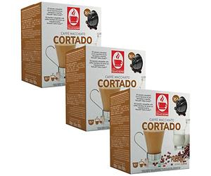 Caffè Tiziano Bonini Coffee Pods, Dolce Gusto Compatible Coffee Pods/Capsules. 3 Pack Cortado Caffe Macchiato Coffee Pods, Each Pack 16 Pods (Total 48 pods)