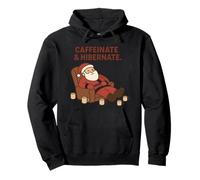 Caffeinate & Hibernate Cozy Christmas Holiday Brew Pullover Hoodie