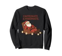 Caffeinate & Hibernate Cozy Christmas Holiday Brew Sweatshirt