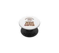 Caffeinated Christian I Start My Day With Jesus And Coffee PopSockets Adhesive PopGrip