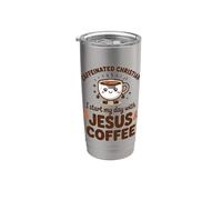Caffeinated Christian I Start My Day with Jesus and Coffee Stainless Steel Insulated Tumbler