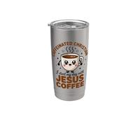 Caffeinated Christian I Start My Day with Jesus and Coffee Stainless Steel Insulated Tumbler