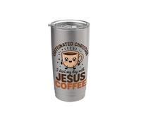 Caffeinated Christian I Start My Day with Jesus and Coffee Stainless Steel Insulated Tumbler
