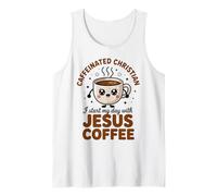 Caffeinated Christian I Start My Day with Jesus and Coffee Tank Top