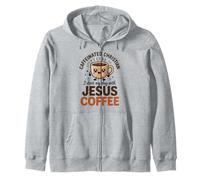 Caffeinated Christian I Start My Day With Jesus And Coffee Zip Hoodie