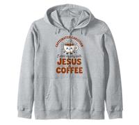 Caffeinated Christian I Start My Day With Jesus And Coffee Zip Hoodie