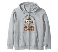 Caffeinated Christian I Start My Day With Jesus And Coffee Zip Hoodie