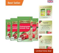 Twinings Green Tea & Pomegranate 80 Tea Bags (Multipack of 4 x 20 Bags)