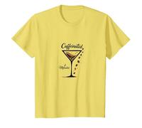 Caffeinated & Motivated: Coffee Lovers Cocktail Hour T-Shirt, Kids, Lemon, 10 Years