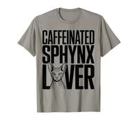Caffeinated Sphynx Cat Lover Hairless Cat Coffee T-Shirt