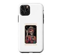 Caffeinated & Unhinged Mom Funny Skeleton Mother Tarot Card Case for iPhone 11 Pro