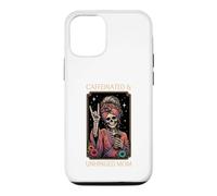 Caffeinated & Unhinged Mom Funny Skeleton Mother Tarot Card Case for iPhone 12/12 Pro