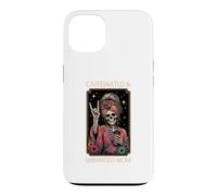 Caffeinated & Unhinged Mom Funny Skeleton Mother Tarot Card Case for iPhone 13