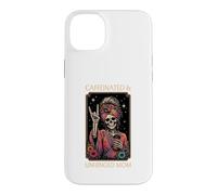 Caffeinated & Unhinged Mom Funny Skeleton Mother Tarot Card Case for iPhone 14 Plus