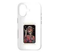 Caffeinated & Unhinged Mom Funny Skeleton Mother Tarot Card Case for iPhone 17