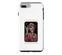 Caffeinated & Unhinged Mom Funny Skeleton Mother Tarot Card Case for iPhone 7 Plus/8 Plus