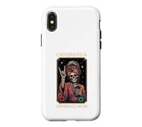 Caffeinated & Unhinged Mom Funny Skeleton Mother Tarot Card Case for iPhone X/XS