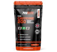 Caffeine 200mg | Energy Boost & Exercise Support Pre Workout Weight Loss | Improve Focus & Alertness | Vegan UK Made | Better Than Caffeine Gels Gummies Capsules by PROELITE (120 Tablets (Pack of 1))