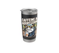 Caffeine and Aggression Shark Stainless Steel Insulated Tumbler