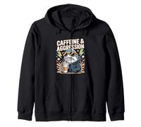 Caffeine And Aggression Shark Zip Hoodie
