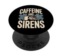 Caffeine And Sirens EMS Paramedic Coffee PopSockets Adhesive PopGrip