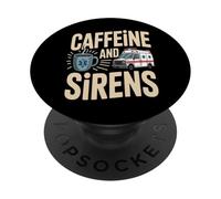 Caffeine And Sirens EMS Paramedic Coffee PopSockets Adhesive PopGrip