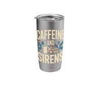 Caffeine and Sirens EMS Paramedic Coffee Stainless Steel Insulated Tumbler