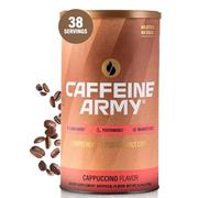 Caffeine Army® - Cappuccino, 13.4 oz 38 Servings - Comprehensive Performance Coffee: Clean Energy, No Jitters or Crash, Enhanced Focus & Peak Performance - 15 Science-Backed Ingredients - Natural Pre