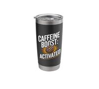 Caffeine Boost Activated Funny Gamer Coffee Lover Stainless Steel Insulated Tumbler
