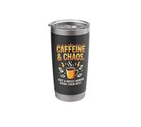 Caffeine Chaos Messy Human Doing Best Coffee Lover Stainless Steel Insulated Tumbler