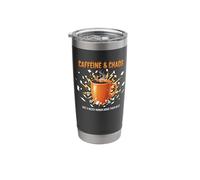 Caffeine & Chaos Messy Human Doing Their Best Design Stainless Steel Insulated Tumbler