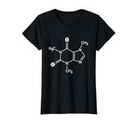 Caffeine Chemical Structure - Coffee Addicted Nerds Value Graphic T-Shirt, Women, Black, XL