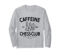 Caffeine Chess Club Fuelled by Coffee Mind Sport Game Chess Long Sleeve T-Shirt