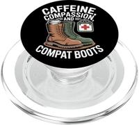 Caffeine Compassion and Combat Boots VA Nurse PopSockets PopGrip for MagSafe