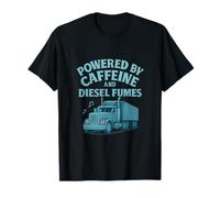 Caffeine Diesel Fumes 18 Wheeler Trucker Graphic T-Shirt