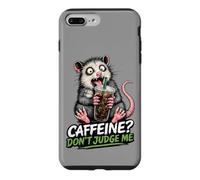 Caffeine Dont Judge Me Possum Coffee Chaos Cafe Humor Case for iPhone 7 Plus/8 Plus