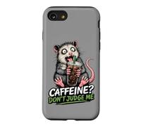 Caffeine Dont Judge Me Possum Coffee Chaos Cafe Humor Case for iPhone SE (2020) / 7/8