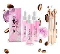 Caffeine Eye Serum Set, Revitalising Eye Serum, Anti-Ageing Eye Cream, Reduces Puffiness, Dark Circles And Wrinkles, Formulated With Seaweed And Caffeine, Vegan-Friendly Formula (3Pc)
