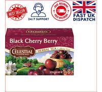 Organic Black Cherry Berry Tea - 20 Caffeine-Free Teabags for Relaxation