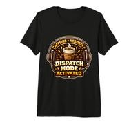 Caffeine Headset Dispatch Mode Activated Dispatcher Coffee Premium T-Shirt