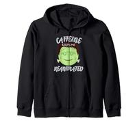 Caffeine Keeps Me Reanimated Halloween Frankenstein Creature Zip Hoodie