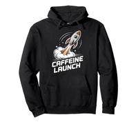 Caffeine Launch Coffee Rocket Morning Energy Pullover Hoodie