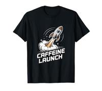 Caffeine Launch Coffee Rocket Morning Energy T-Shirt