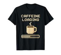 Caffeine Loading Progress Bar Mug Icon Coffee Humor Graphic T-Shirt