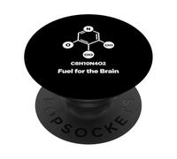 Caffeine Molecule Fuel for the Brain Minimal Science Design PopSockets Adhesive PopGrip
