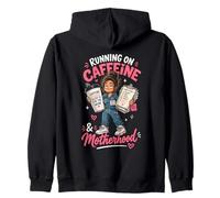 Caffeine & Motherhood for Working Moms Zip Hoodie