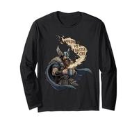 Caffeine My Battle Cry Viking Coffee Nordic Warrior Energy Long Sleeve T-Shirt